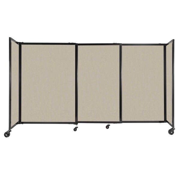 StraightWall Sliding Portable Partition 7'2" x 4' Sand Fabric